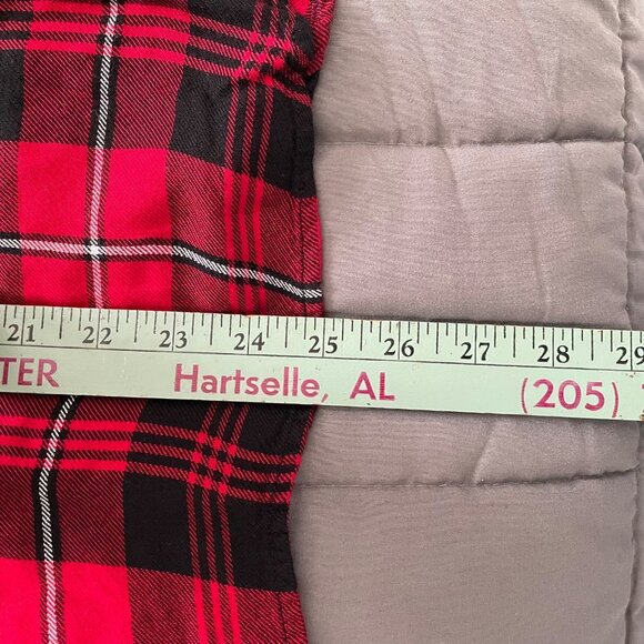 Chaps Ralph Lauren Petite Large Womens Red Black Plaid Button-Up Shirt Cabincore - Picture 6 of 7